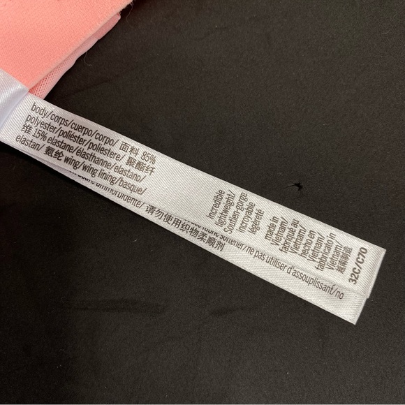 Victorias Secret Incredible Lightweight Sports Bra Pink Peach 32C Medium Support - Picture 8 of 8